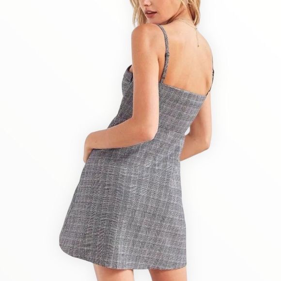 Cooperative Corset Tie Up Fit and Flare Sweetheart Neckline Plaid Dress size 8 - Picture 3 of 15